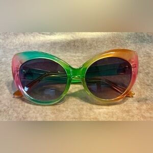 UNIF Green and Orange Gradient Sunglasses